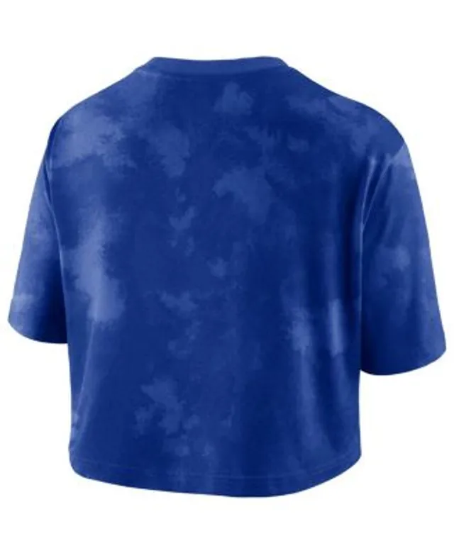 New Era Women's Royal Los Angeles Dodgers Tie-Dye Cropped Long Sleeve T- shirt - Macy's