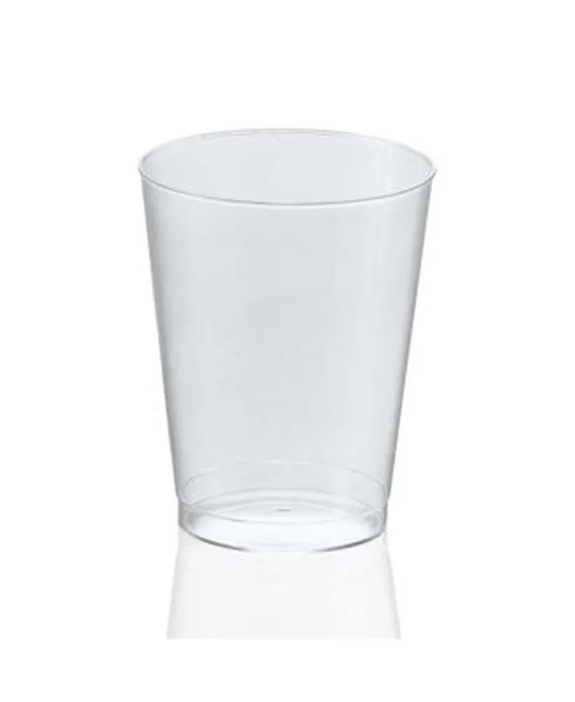 240 Cups, 9 oz. Clear with Gold Dots Round Disposable Plastic Party Cups