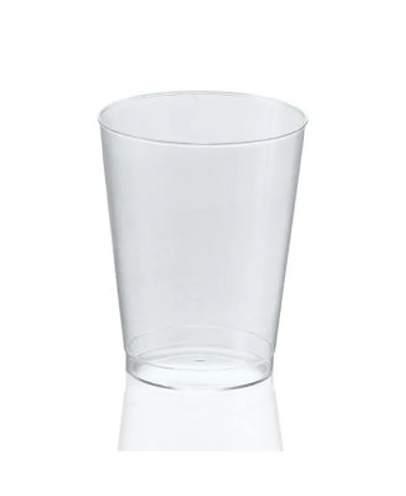 9 oz. Clear with Gold Swirl Round Plastic Party Cups