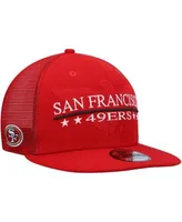 New Era Men's New Era Scarlet San Francisco 49ers Script Trucker 9FIFTY  Snapback Hat