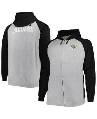 Men's Heather Gray Las Vegas Raiders Big & Tall Fleece Raglan Full-Zip  Hoodie Jacket