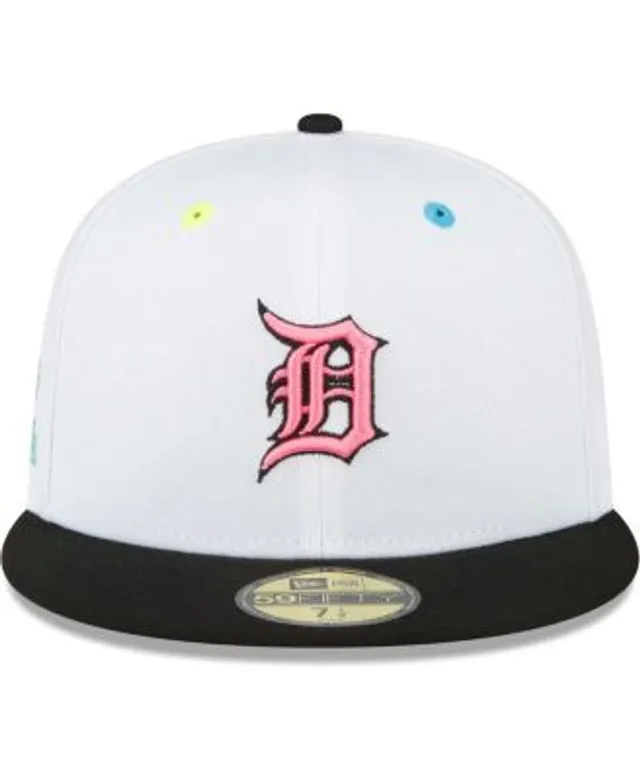 New Era Men's New Era Red Detroit Tigers Lava Highlighter Logo 59FIFTY  Fitted Hat