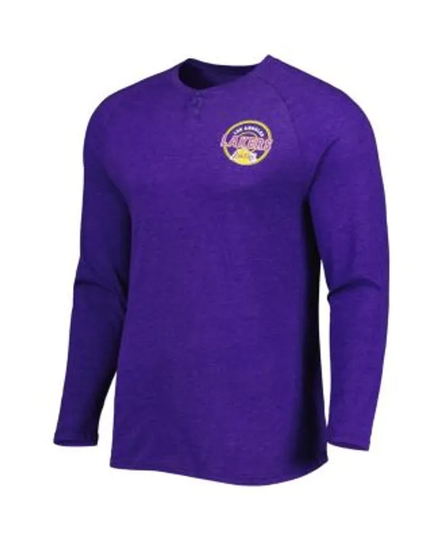 Nike Men's Purple Los Angeles Lakers 75th Anniversary Pregame Shooting Performance Raglan Long Sleeve T-Shirt - Purple