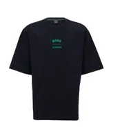 Boss Men's Monogram-filled Logo T-Shirt in Interlock Cotton - White - Size XXL