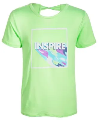 Big Girls Inspire Keyhole-Back T-Shirt, Created for Macy's