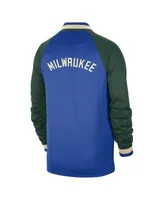 Men's Nike Royal/Hunter Green Milwaukee Bucks 2022/23 City Edition Showtime Thermaflex Full-Zip Jacket Size: Small