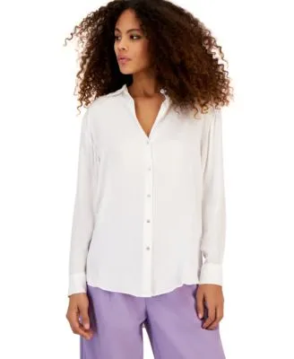 Forever Collectible Astros Tonal Print Button-Up Shirt - Women's