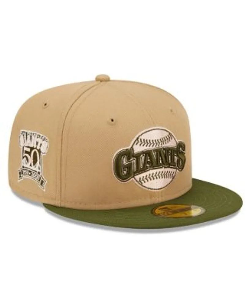 New Era Men's Khaki, Olive San Francisco Giants Pink Undervisor 59FIFTY  Fitted Hat