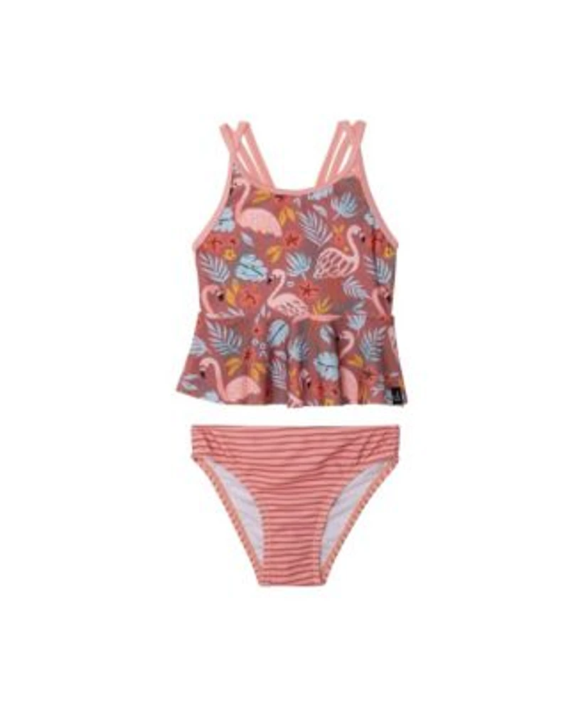 Deux Par Deux Two Piece Swimsuit - Printed Flamingo Deux Par Deux Two Piece Swimsuit - Printed Flamingo