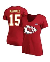 Patrick Mahomes Kansas City Chiefs Womens Red Boyfriend Long Sleeve Player  T Shirt