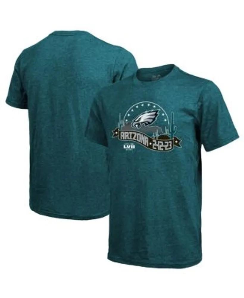 Philadelphia Eagles Majestic Threads Super Bowl LVII Tri-Blend Make It  Happen Raglan 3/4 Sleeve T-Shirt - Midnight Green