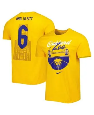 Men's Nike Blue/Gold Los Angeles Lakers 2021/22 City Edition Pregame Warmup Shooting T-Shirt