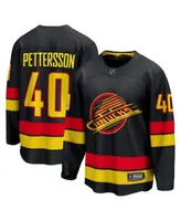 Men's Fanatics Branded Elias Pettersson Black Vancouver Canucks Alternate - 2022/23 Premier Breakaway Player Jersey