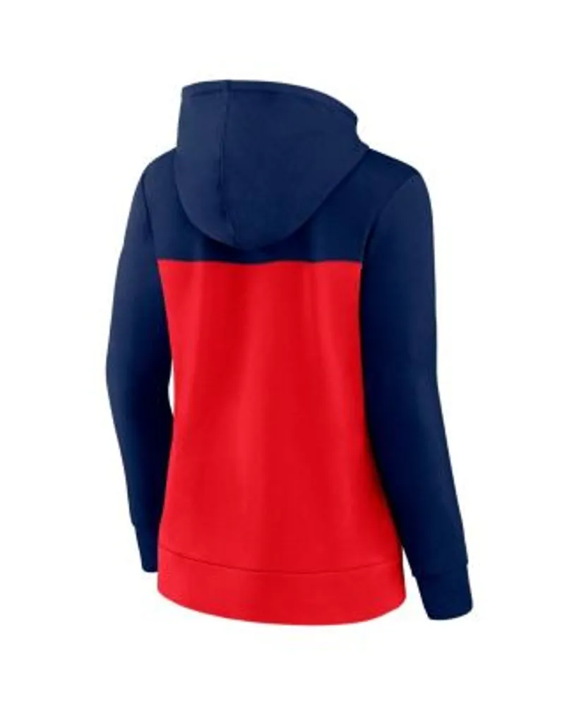 Profile Women's Navy Atlanta Braves Plus Colorblock Pullover