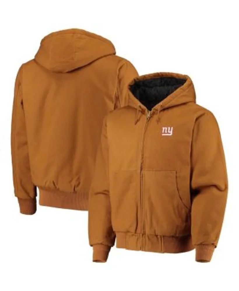 Men's Dunbrooke Tan Detroit Lions Dakota Cotton Canvas Hooded Jacket 