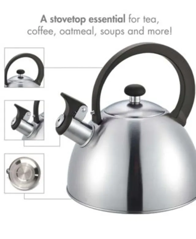 Mainstays 2.5-Liter Whistling Tea Kettle, Stainless Steel