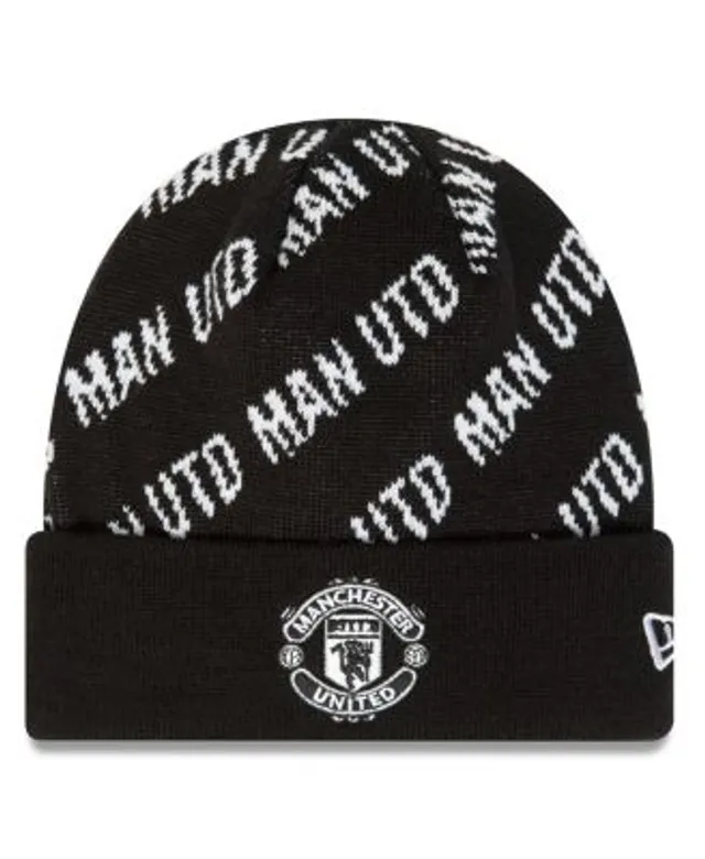 Men's New Era Black Manchester United Weave Overlay 9FIFTY Snapback Hat