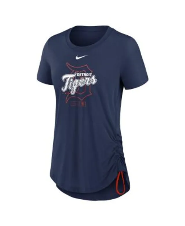 Detroit Tigers Nike Women's Hipster Swoosh Side Cinch Performance T-Shirt - Orange Small