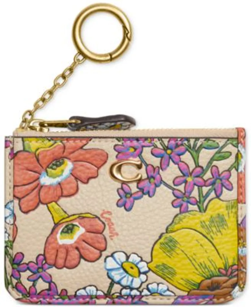 Coach Mini Wallet on a Chain with Lovely Butterfly Print