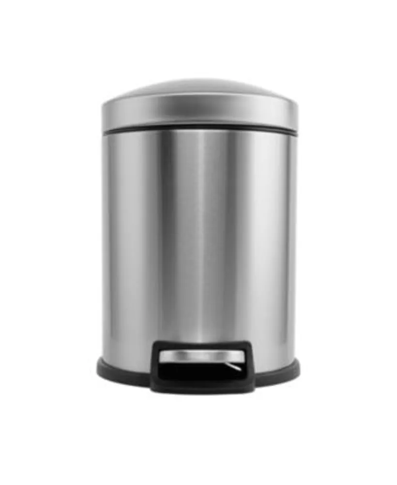 Trash Can Large Capacity14.5 Gallon Trash Can, Semi-Round Kitchen Trash  Can, Stainless Steel