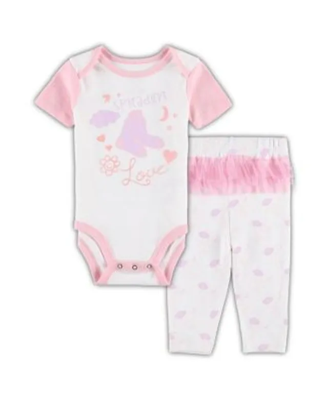 Newborn & Infant White/Pink Houston Astros Spreading Love Bodysuit & Tutu  with Leggings Set