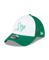 New Era Green/White Oakland Athletics 2023 On-Field Batting Practice 39THIRTY Flex Hat