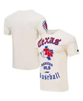 Men's Pro Standard Cream Tampa Bay Rays Cooperstown Collection Old English T-Shirt
