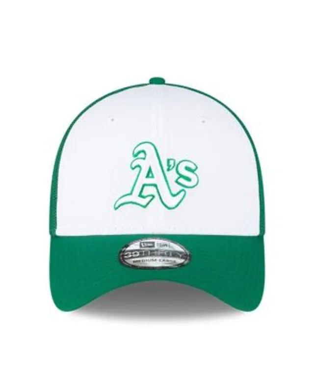 New Era Green/White Oakland Athletics 2023 On-Field Batting Practice 39THIRTY Flex Hat