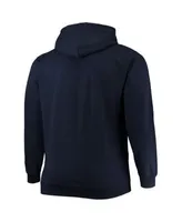 Men's Nike Navy Atlanta Braves Big & Tall Over Arch Pullover Hoodie