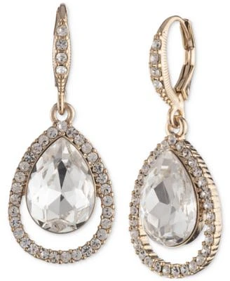 Crystal Open Pavé Pear Drop Earrings