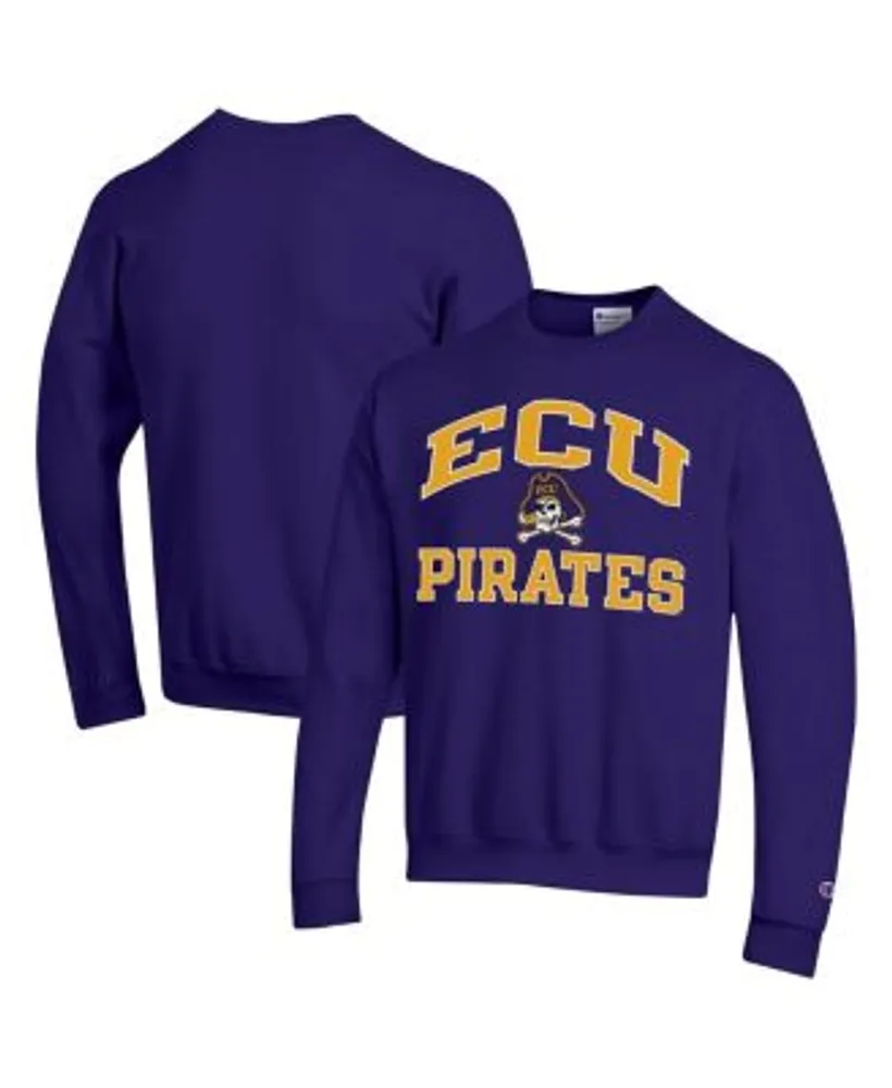 Men's Champion Heather Gray ECU Pirates High Motor Long Sleeve T-Shirt