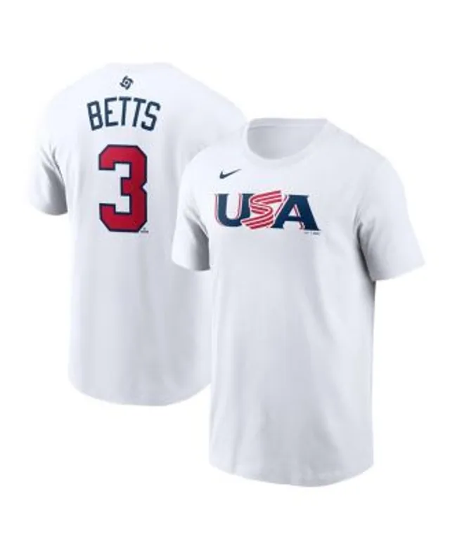 Mookie Betts 3 USA Baseball 2023 Wbc Baseball Classic Jersey Navy