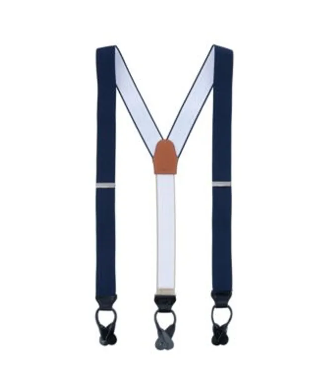 Trafalgar Luxe Diamond Elastic Button End Suspenders - Black