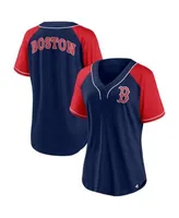 Women's Fanatics Branded Navy Boston Red Sox Ultimate Style Raglan V-Neck T-Shirt
