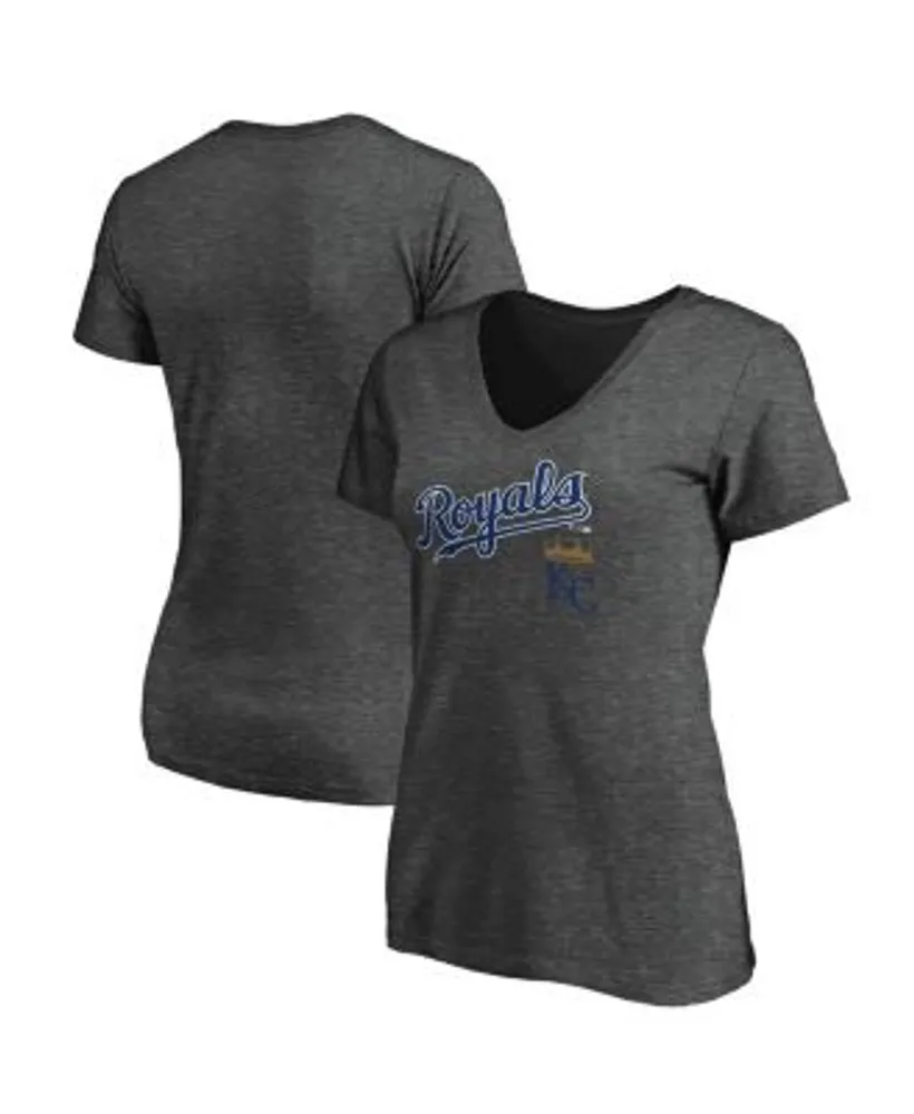 Fanatics Women's Royal Kansas City Royals Core Team Long Sleeve V-Neck T- shirt