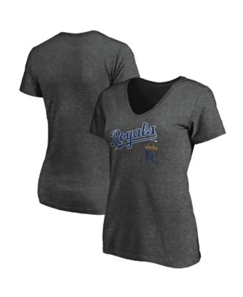 Fanatics Women's Royal Chicago Cubs Core Team Lockup Long Sleeve V-Neck T-Shirt