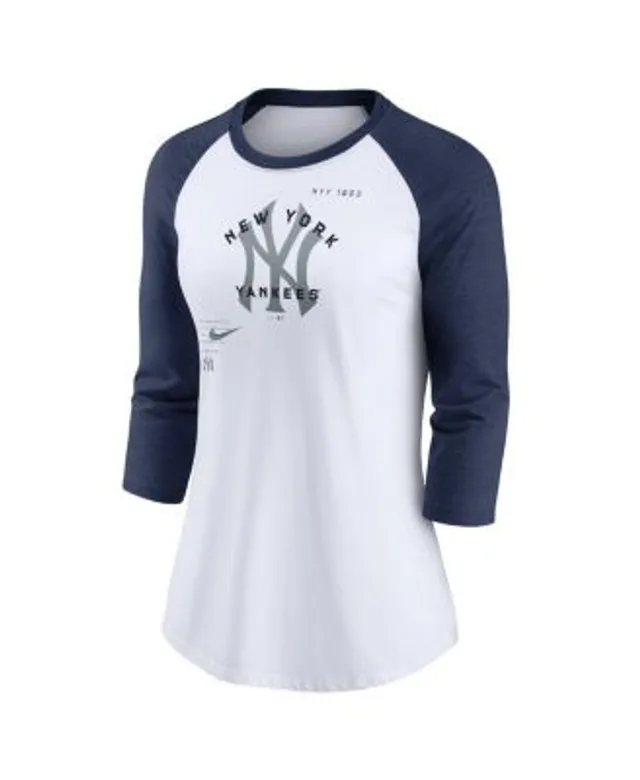 Lids Atlanta Braves Nike Women's Next Up Tri-Blend Raglan 3/4-Sleeve  T-Shirt - Red/Navy