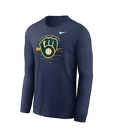 Nike / Men's Milwaukee Brewers Navy Legend Issue Long Sleeve T-Shirt