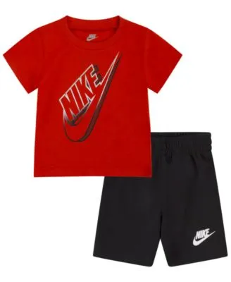 Baby Boys Sportswear Shirt and French Terry Shorts, 2 Piece Set