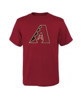 Outerstuff Youth Boys and Girls Red Arizona Diamondbacks Logo Primary Team  T-shirt