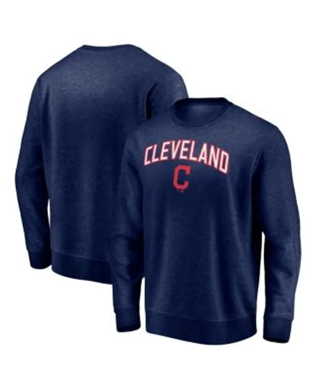 Men's Cleveland Indians Fanatics Branded Navy Red White and Team Logo T- Shirt