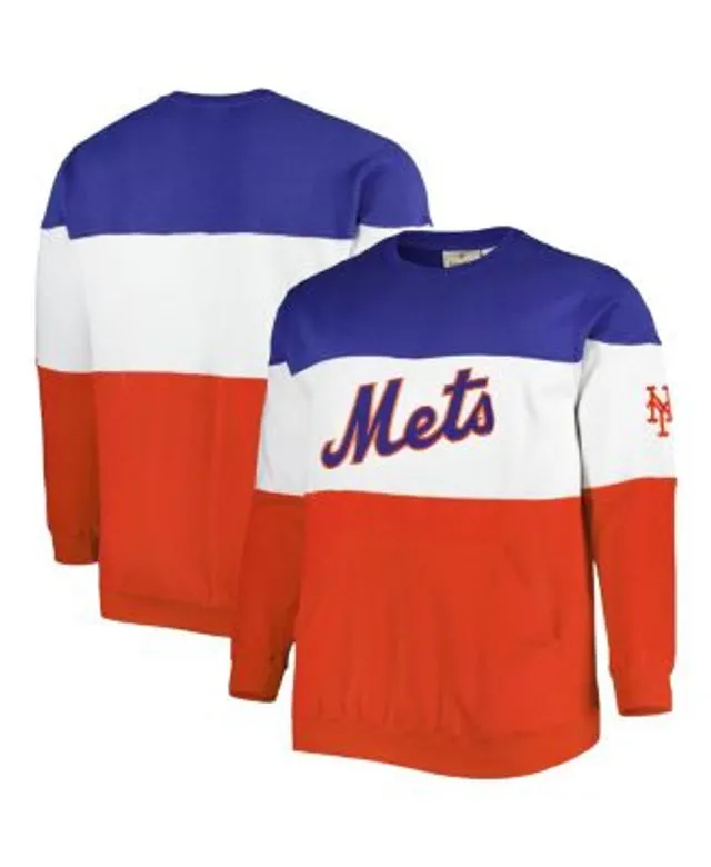 Men's New York Mets Mitchell & Ness Royal Head Coach Pullover Hoodie