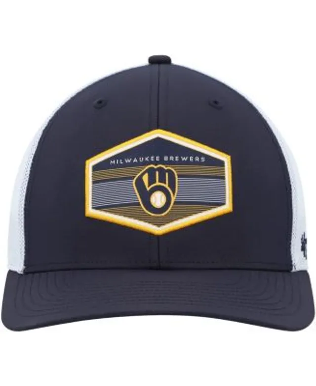 Milwaukee Brewers 47 Brand Navy Trucker White Mesh Snapback Hat