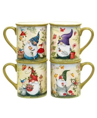 Garden Gnomes Set of 4 Mug  14 oz.