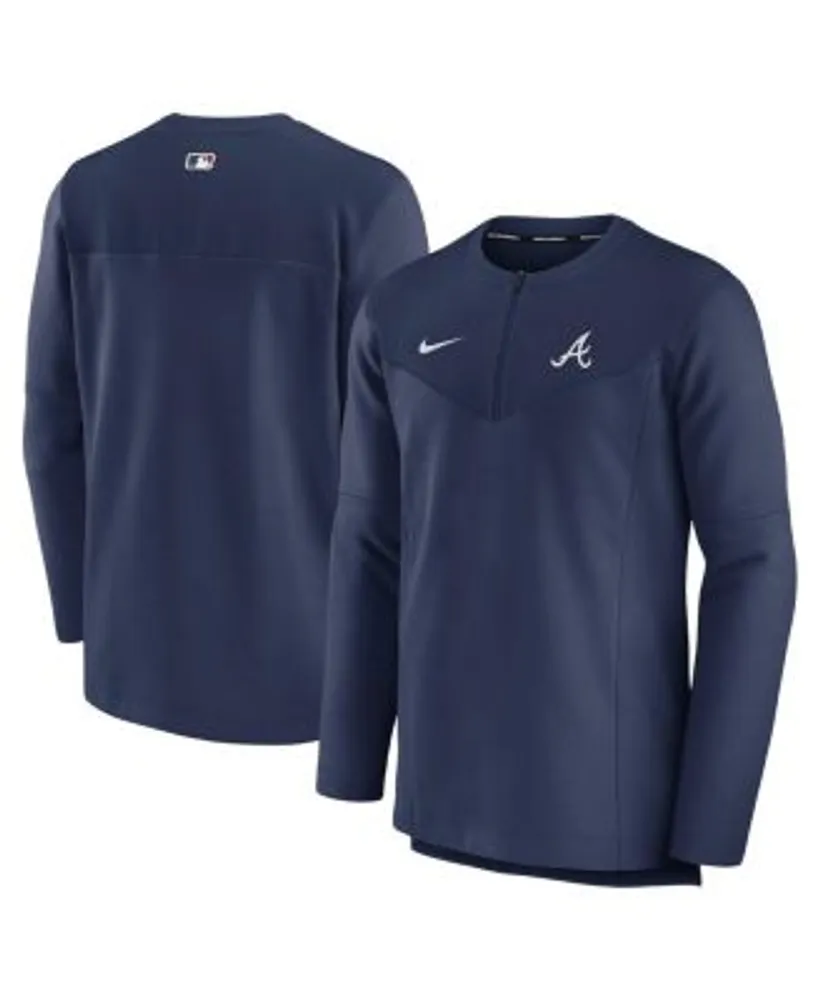 Atlanta Braves Nike Therma Pullover Hoodie - Navy