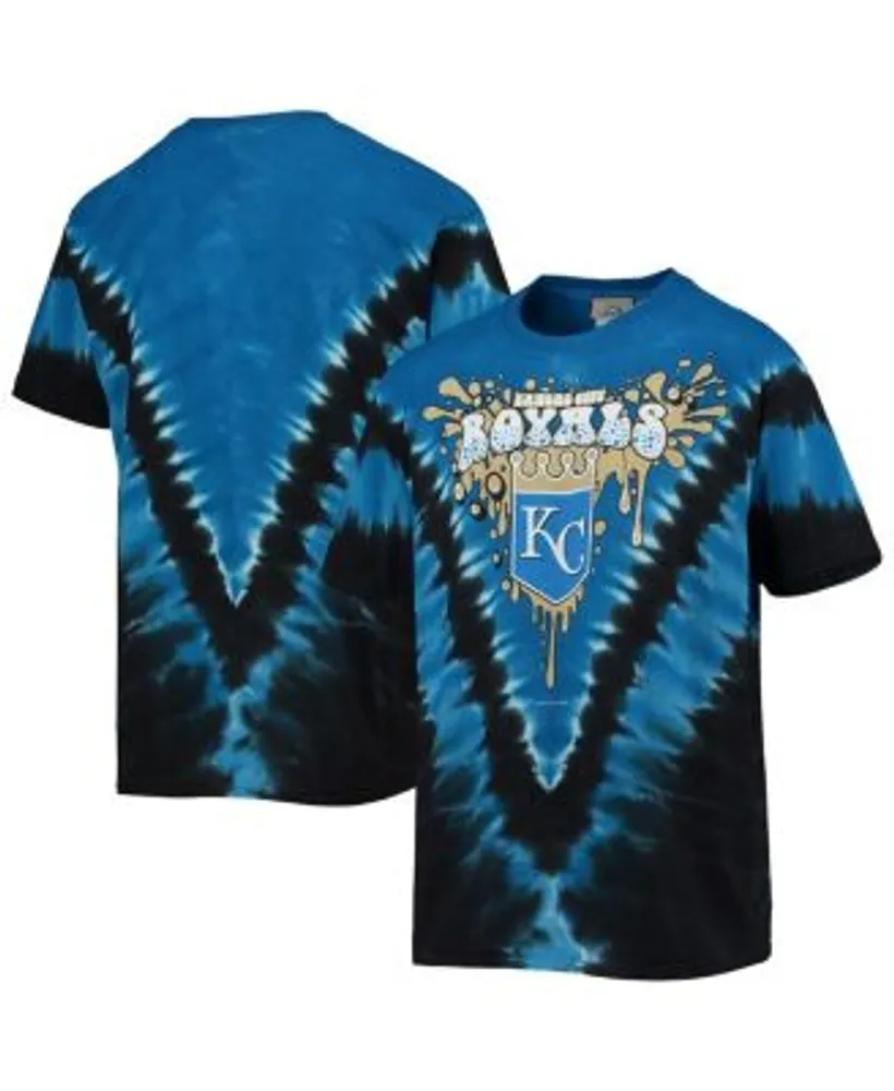 Liquid Blue Youth Boys and Girls Royal, Black Kansas City Royals Tie-Dye  Throwback T-shirt