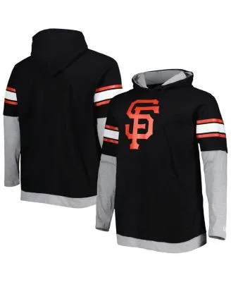 Profile Men's Black/Orange San Francisco Giants Big & Tall Pullover Sweatshirt