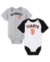 New York Yankees Infant Two-Pack Little Slugger Bodysuit Set -  White/Heather Gray