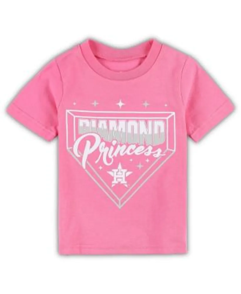 Outerstuff Toddler Girls Pink Houston Astros Diamond Princess T-shirt