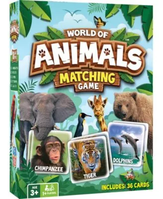 Licensed World of Animals Matching Game for Kids and Families